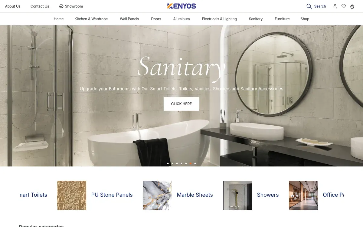 Kenyos finished website homepage