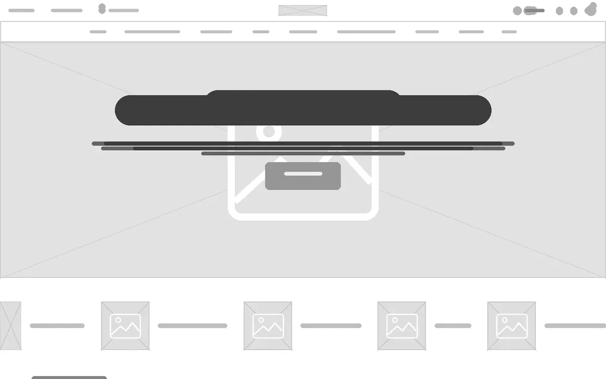 Kenyos website wireframe before design