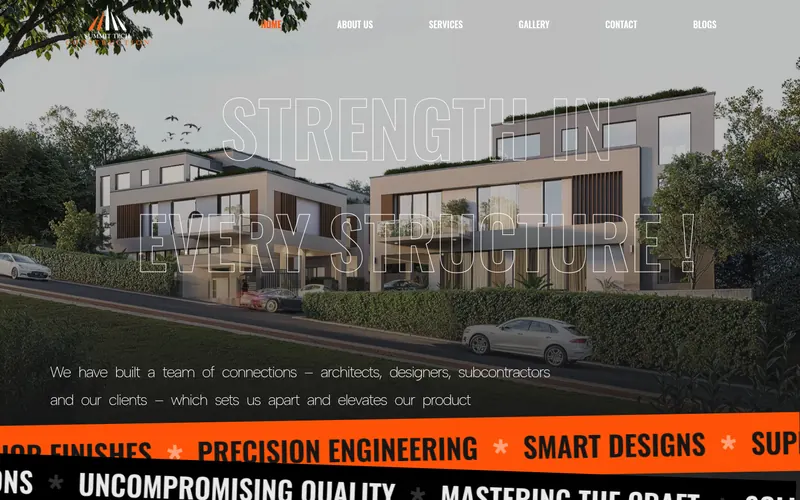Summit Tech Construction website homepage designed by Debish Tech